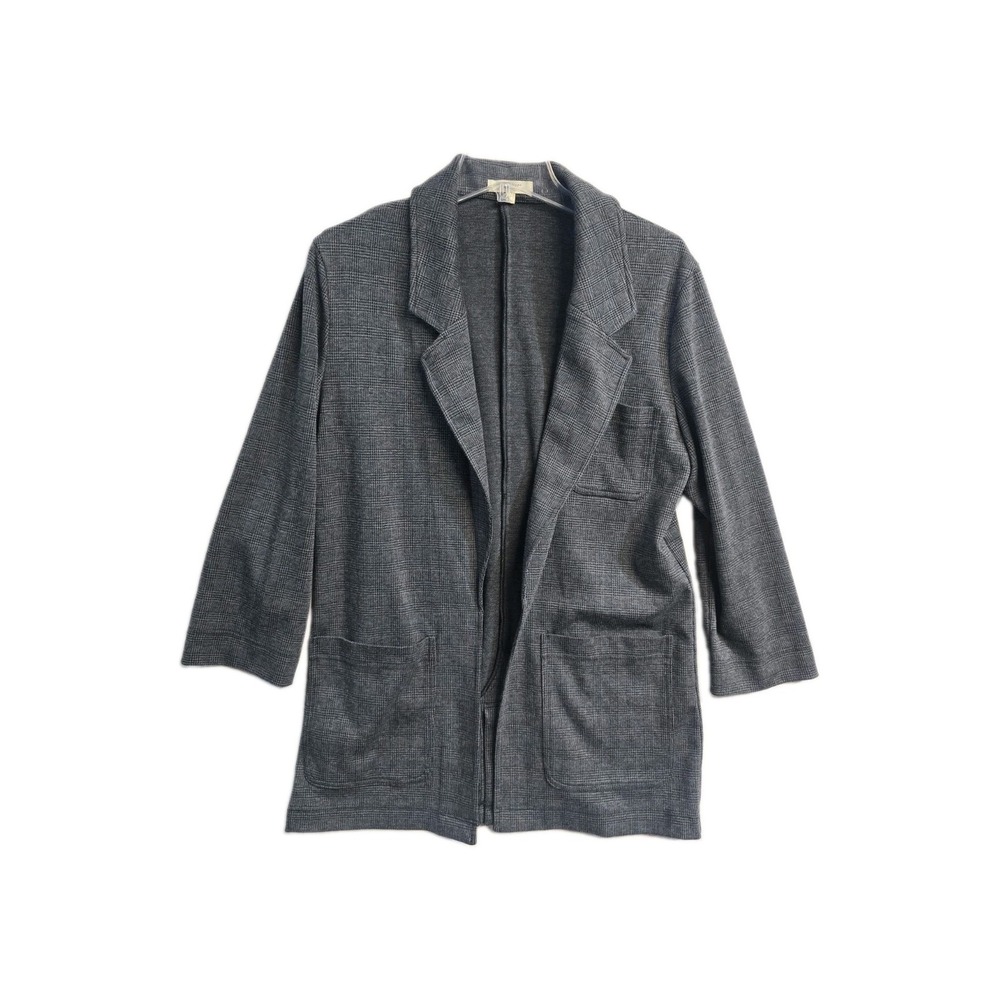 Madewell Oversized Knit Blazer in Glen Plaid L Women's